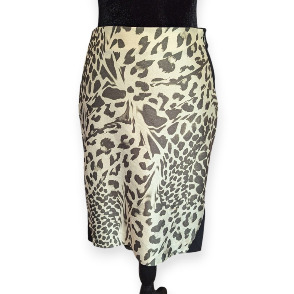 DVF Cheetah Print Pencil Skirt Size 4
